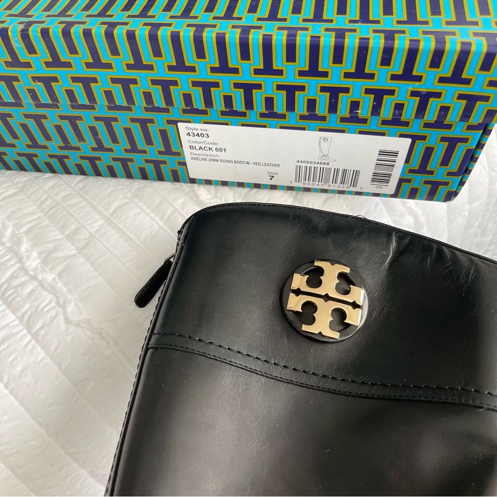 Tory Burch Black Leather Boots - Picture 2 of 7